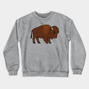 Cute Bison Cartoon Crewneck Sweatshirt